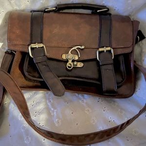 Ecosusi faux leather purse. Steampunk style, Victorian style.